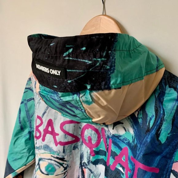 NWT Jean Michel Basquiat x Members Only Hooded Windbreaker Jacket Size L - Picture 5 of 10